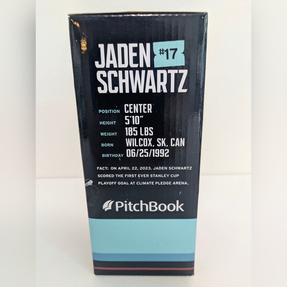 New Jaden Schwartz Bobblehead NHL Seattle Kraken 2024 #17 - Picture 2 of 4
